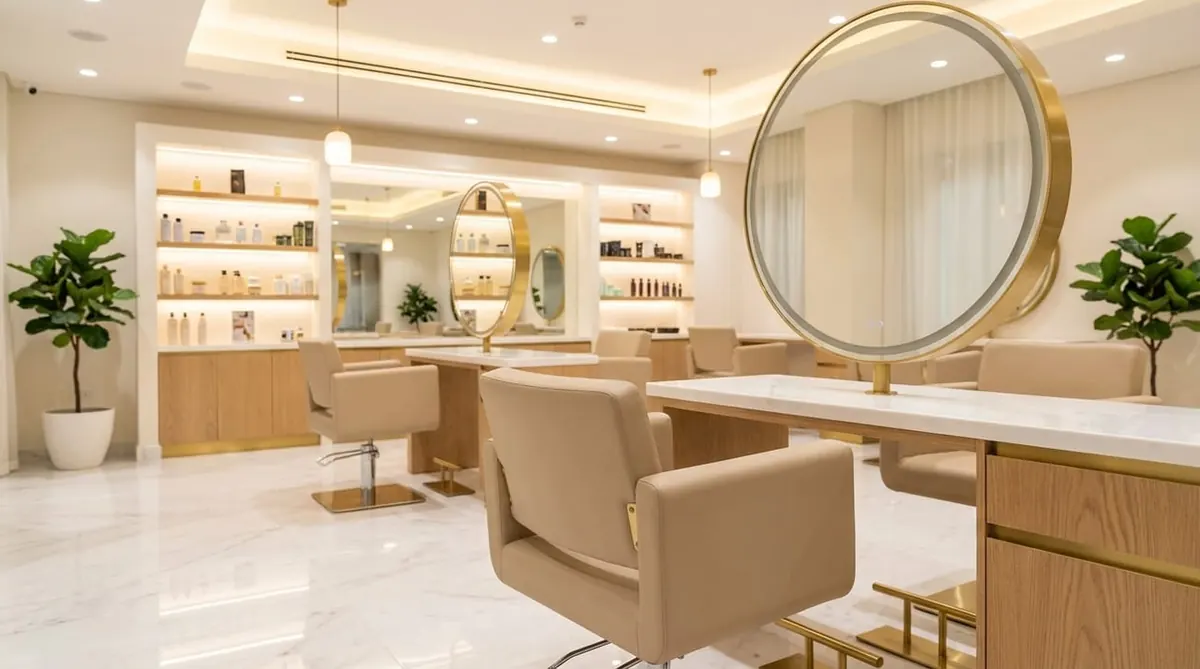 Salon towels and robes prepared for a Dubai spa